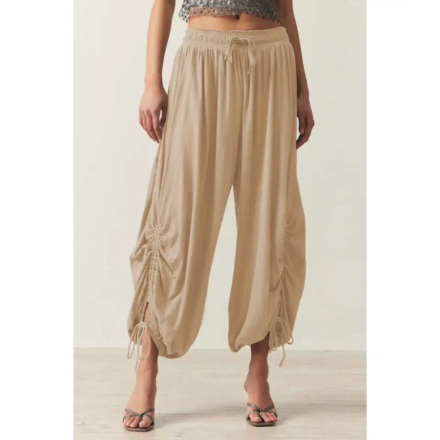 Drawstring Ruched Pants