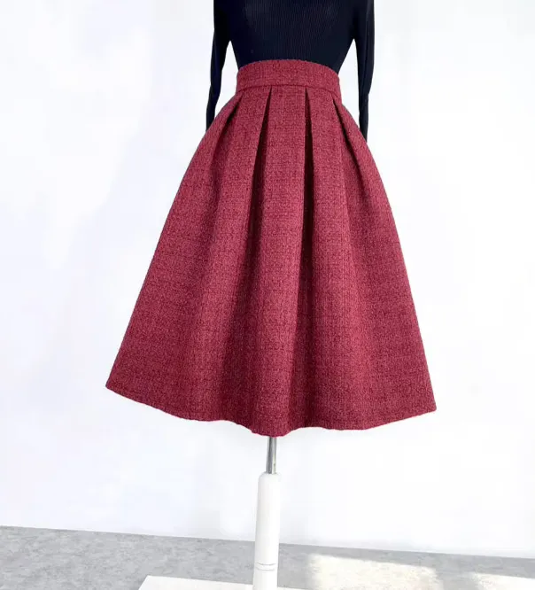 Easy Simple Everyday Casual Wool Skirt