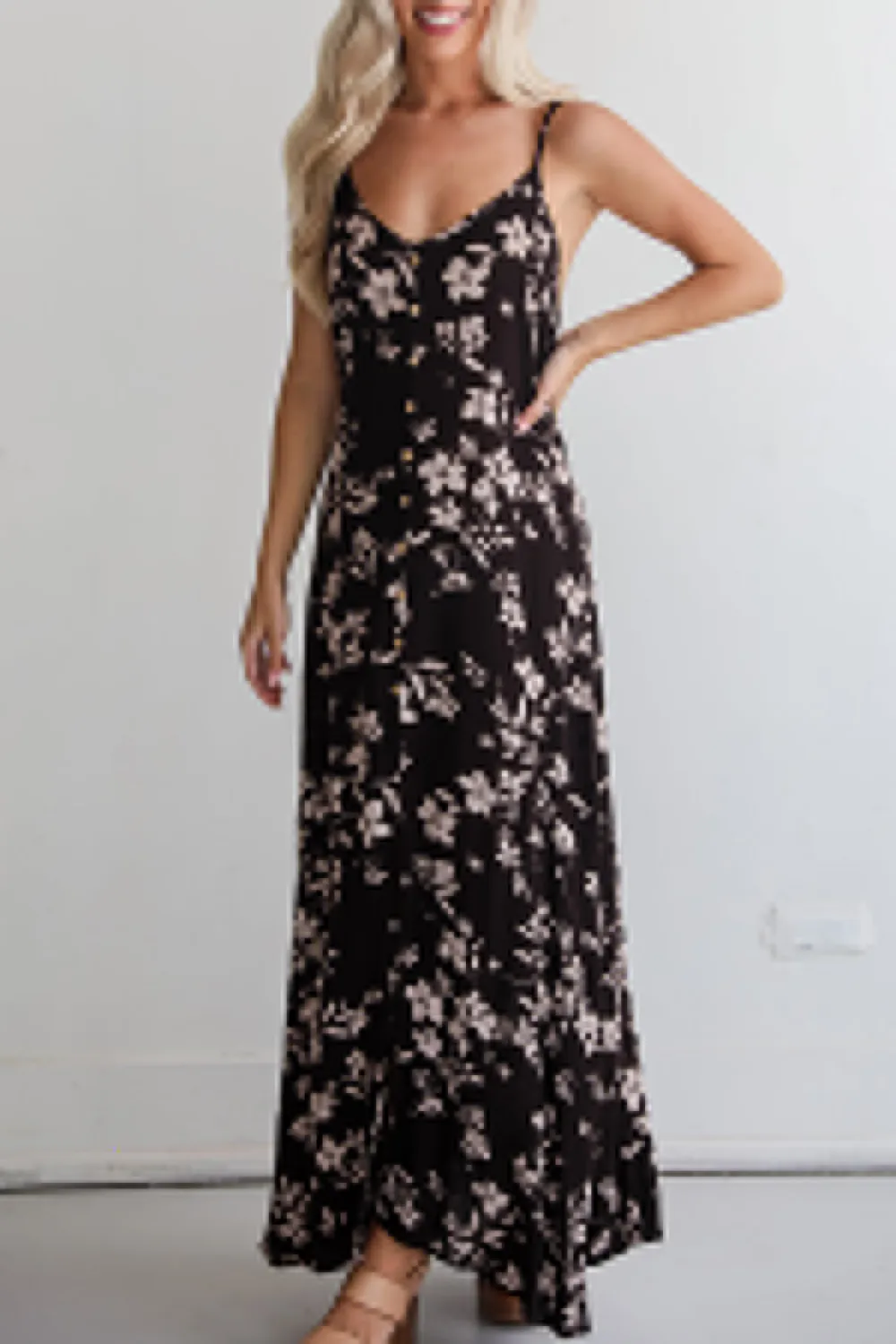 Black Floral Maxi Dress