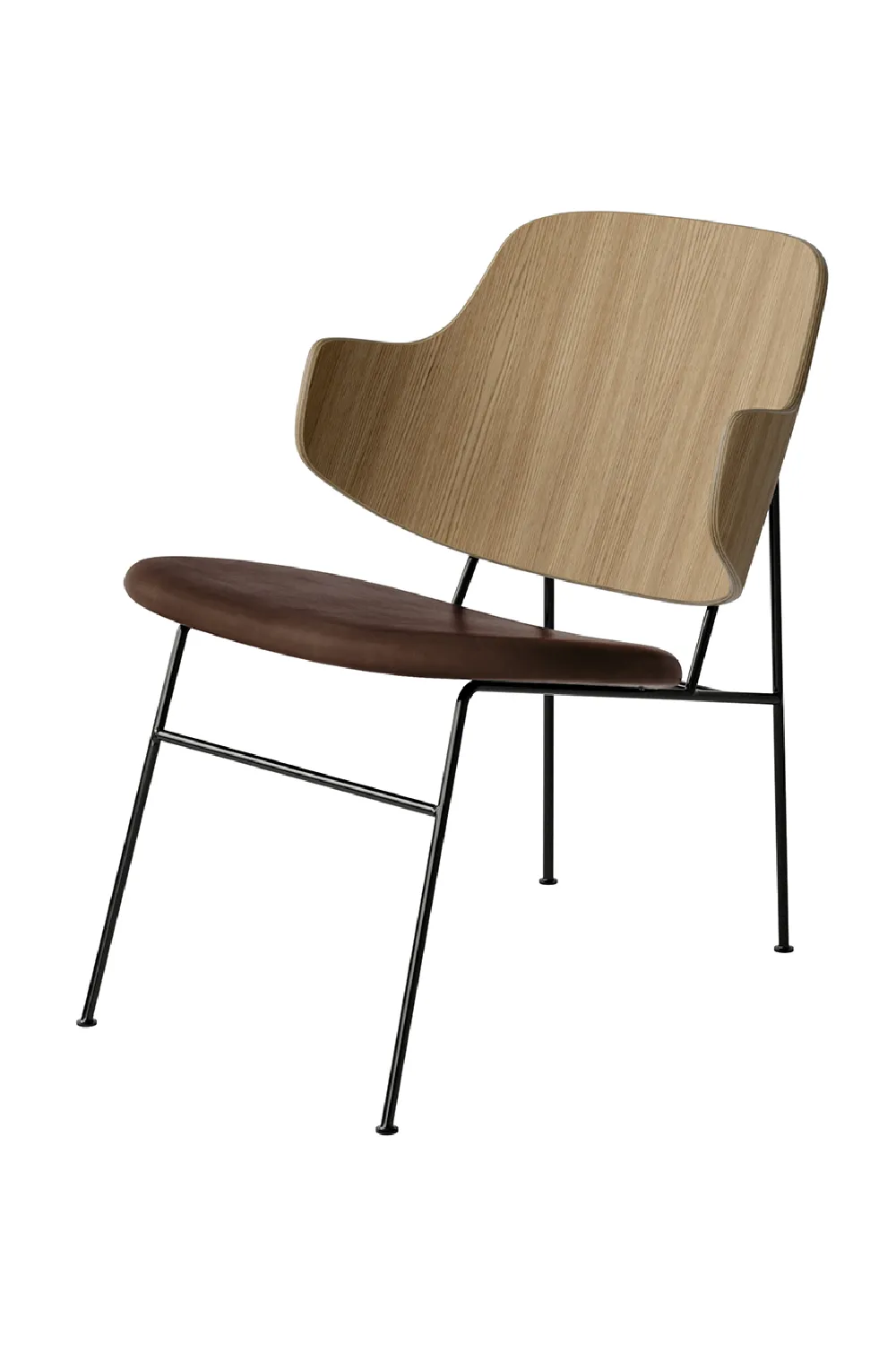 Curved Upholstered Lounge Chair