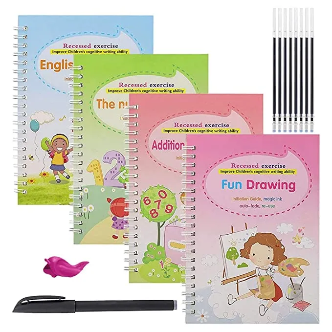 4pc Magic Practice Copybook for kids