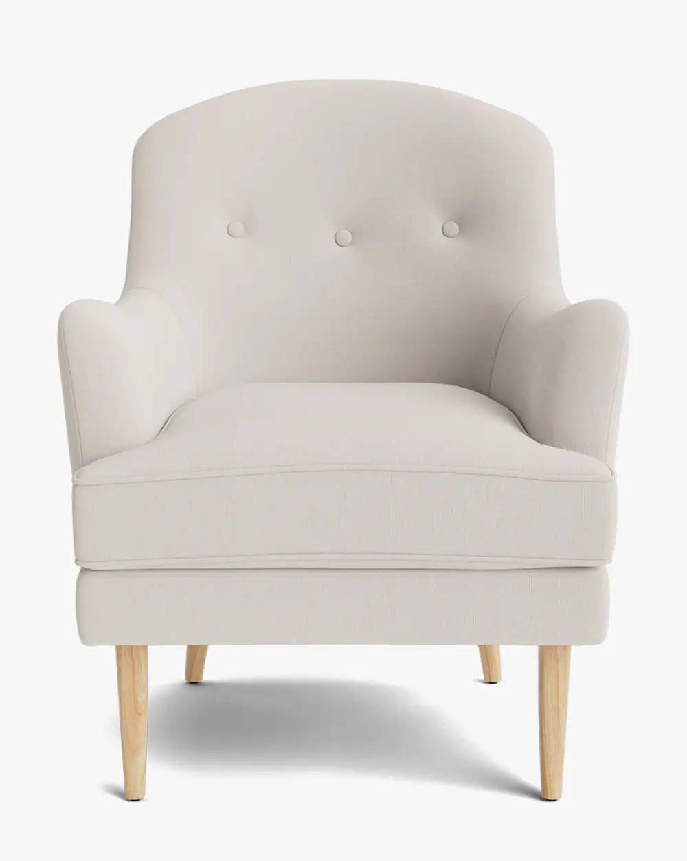 Tufted Wood Lounge Chair