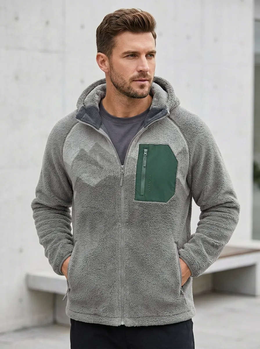 Hiking Mountain Fleece Denim Jacket