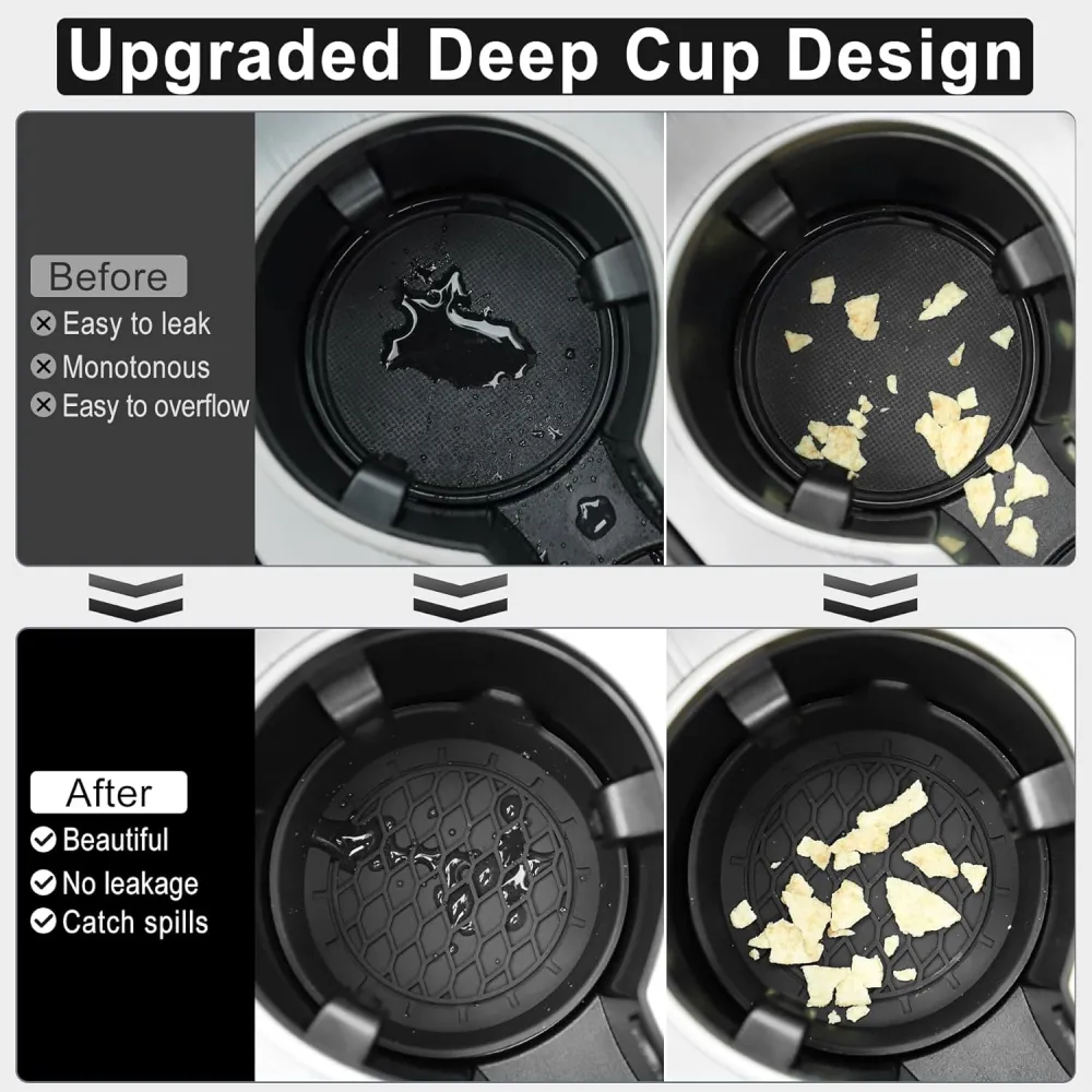 Non Slip Car Cup Holder Coaster Set