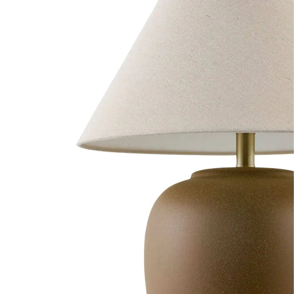 Linen Shade Ceramic Table Lamp