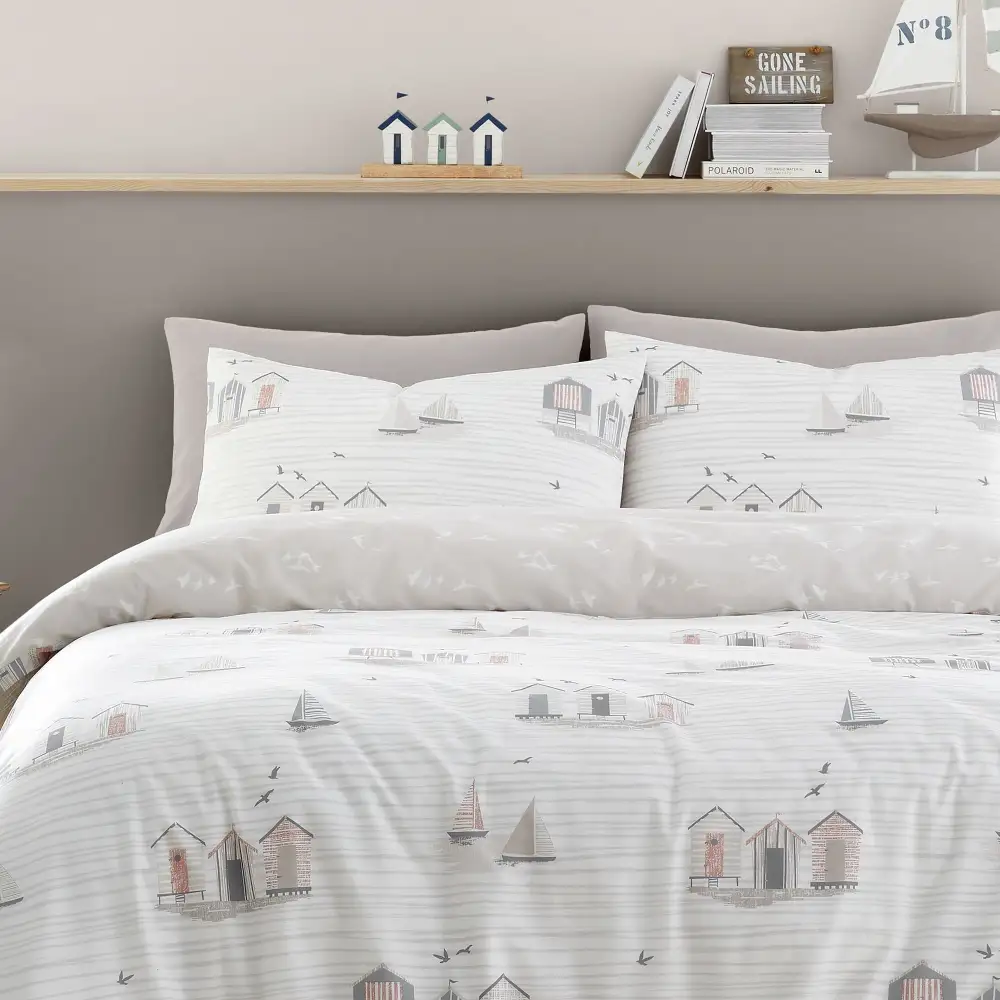 Modern Bedroom Check Polycotton Duvet Cover Set