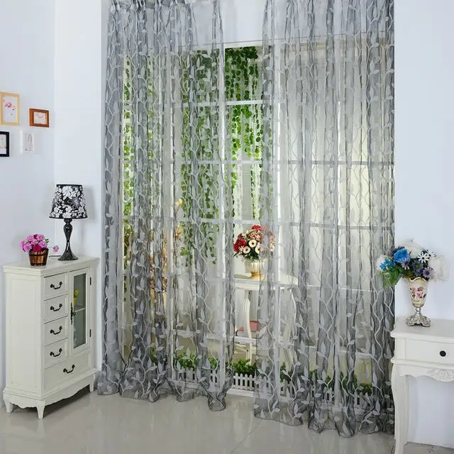 Leaf Sheer Valance Panel