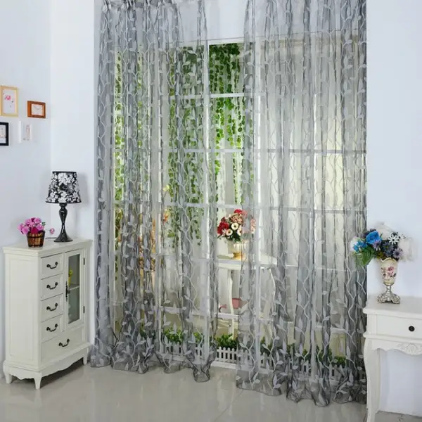 Leaf Sheer Valance Panel