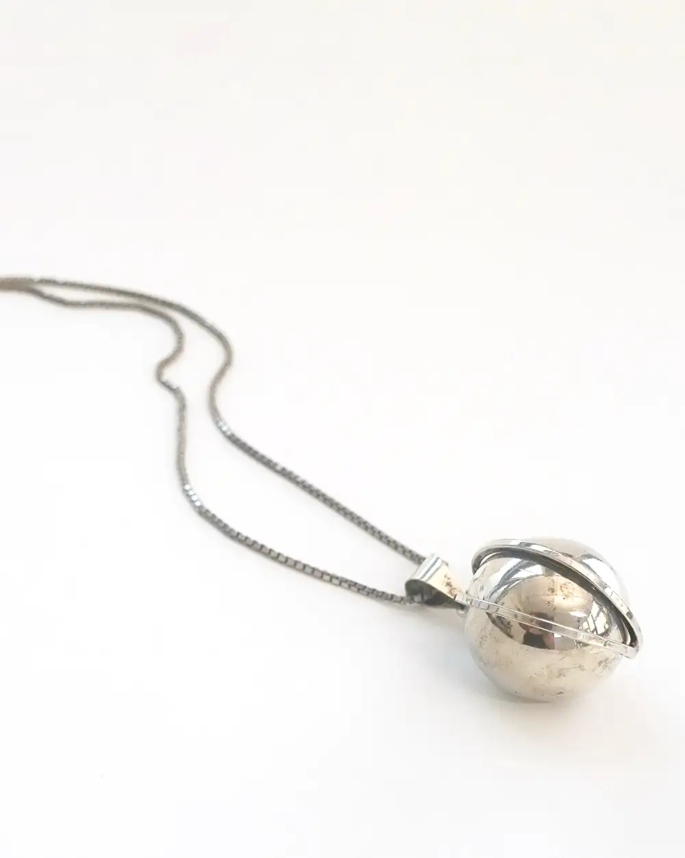 Refined Chain Necklace with Chime Ball Charm