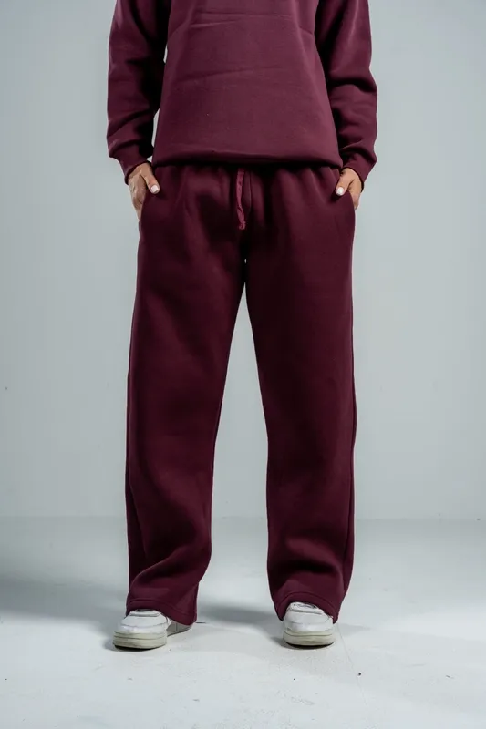 Burgundy Everyday Relaxed Fit Sweatpants
