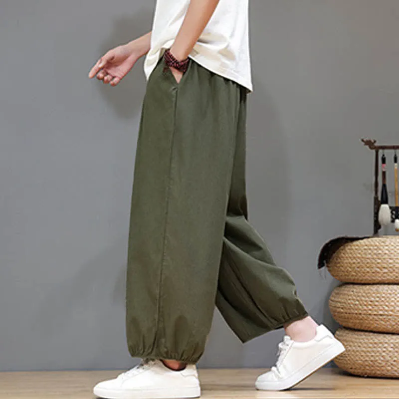 Elastic Waist Harem Pants