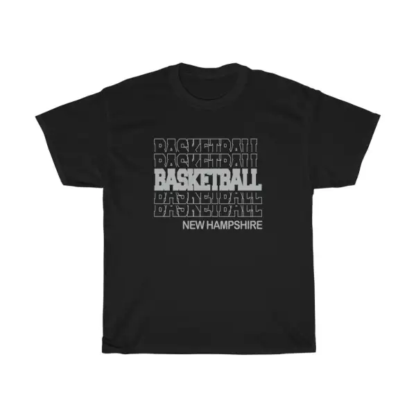 Basketball New Hampshire in Modern Stacked Lettering