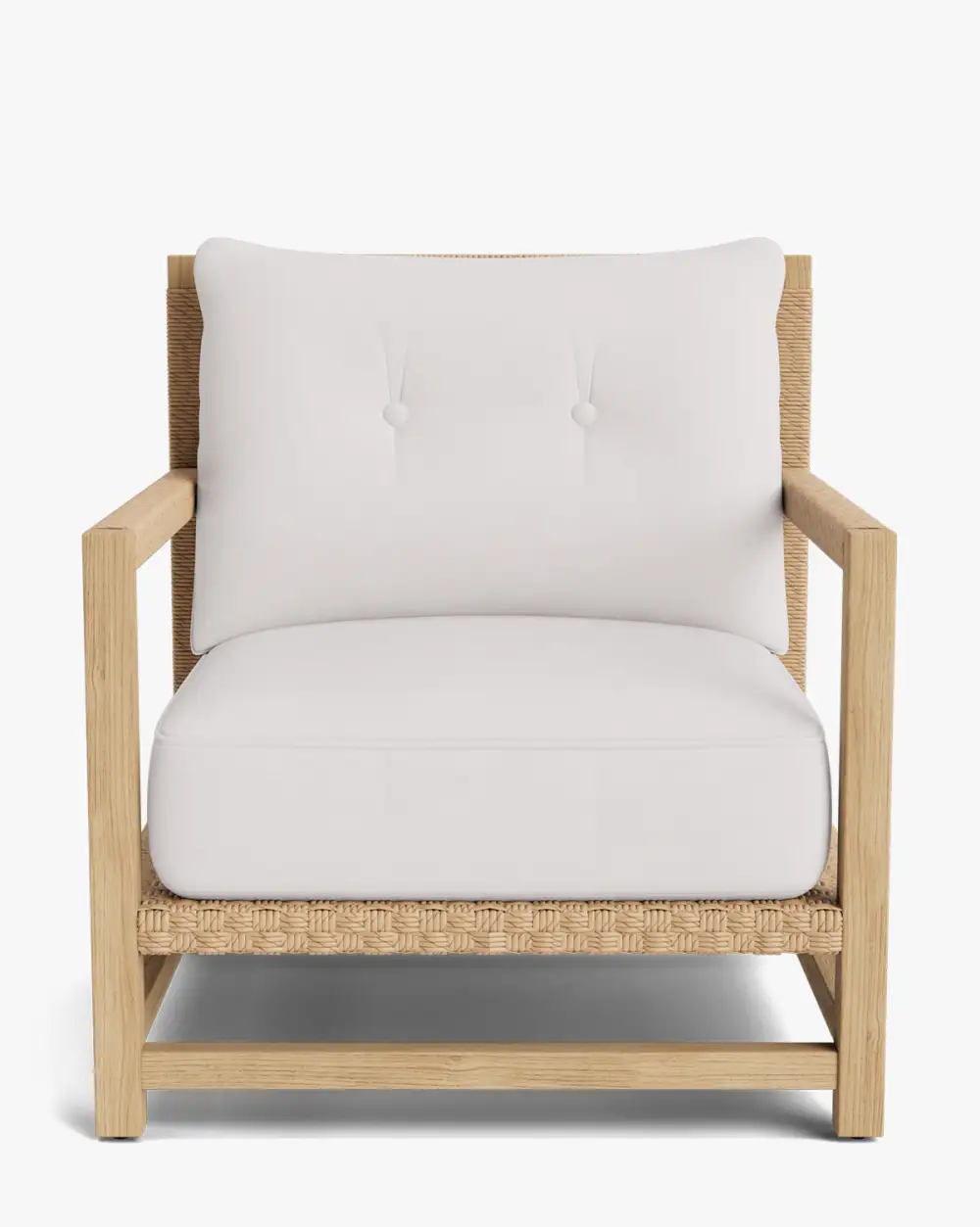 Woven Teak Outdoor Lounge Chair