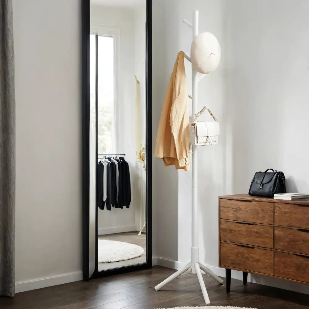 Solid Wood Adjustable Coat Rack