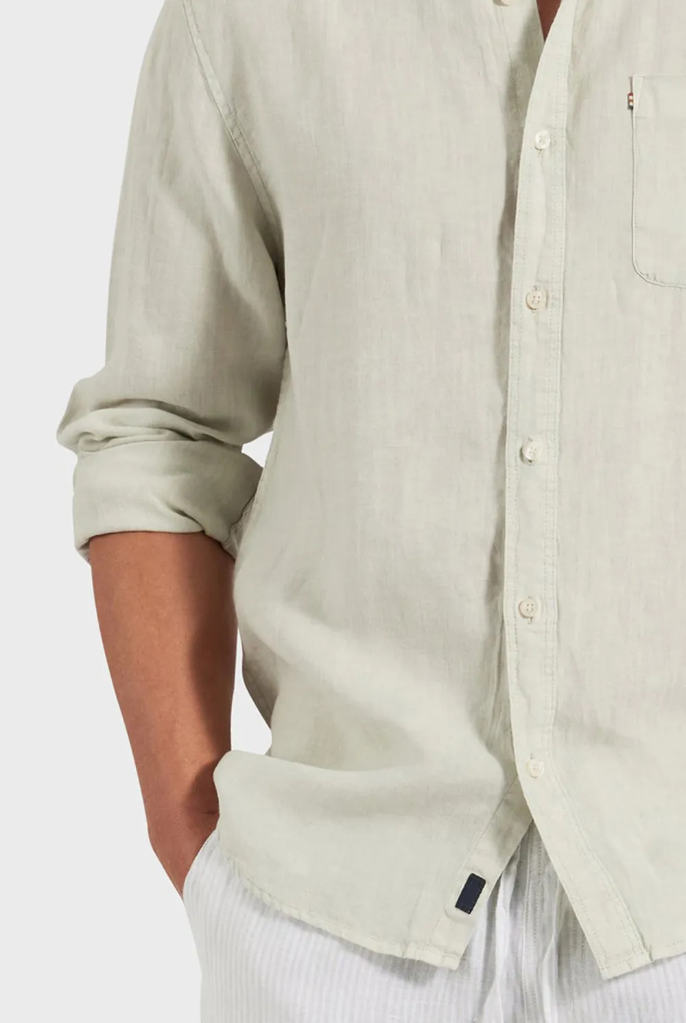 Breathable Linen Blend Casual Button Down Shirt