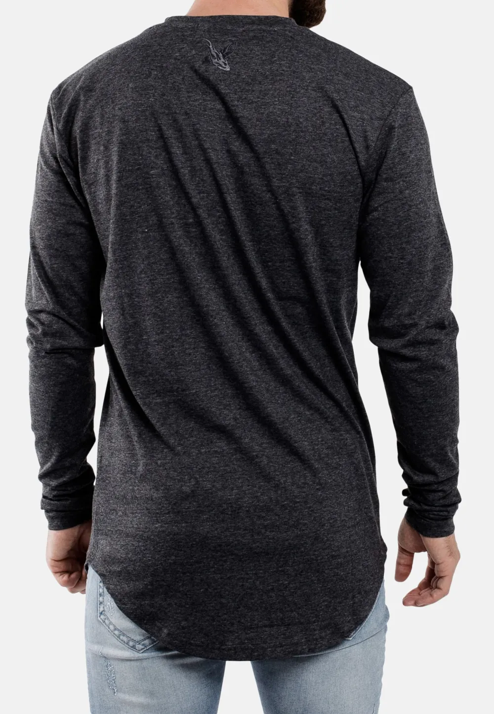 Casual Round Neck Longline Tee