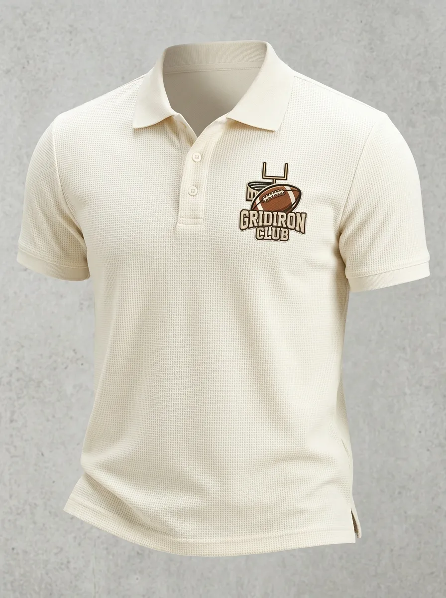 Football Inspired Casual Polo Shirt