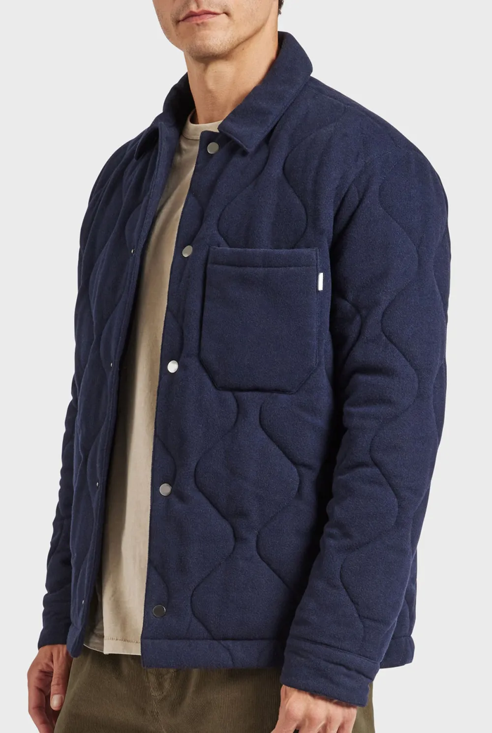 Quilted Plaid Flannel Overshirt Jacket