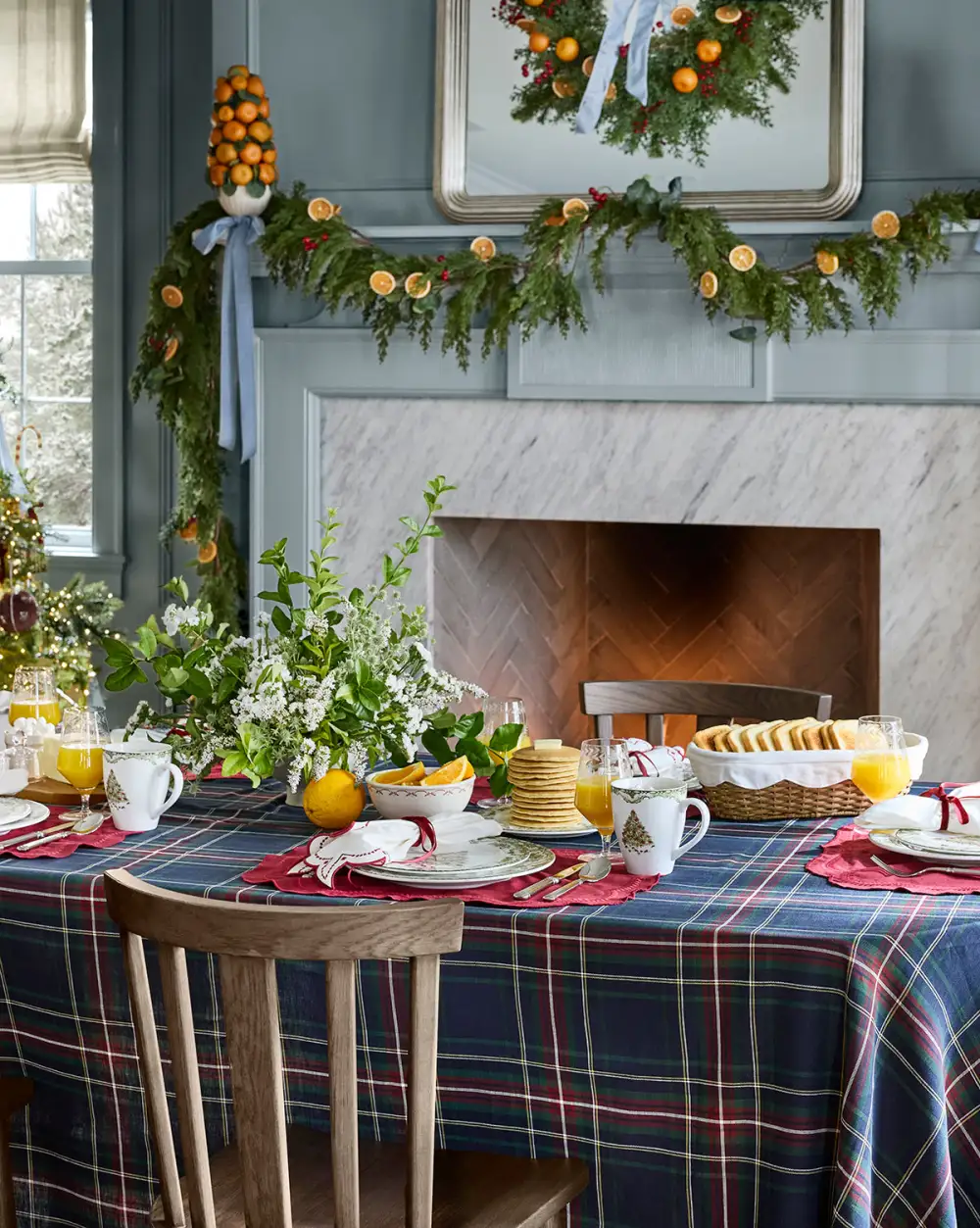 Plaid Linen Tablecloth