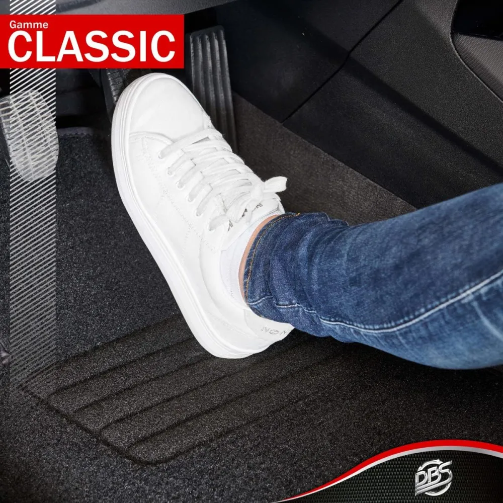 Car Floor Mat – Made to Measure – 3 Pieces – Non-Slip – Black Needle Felt 900 g/m² – Velour Manufacturing – Star Range – 1763702