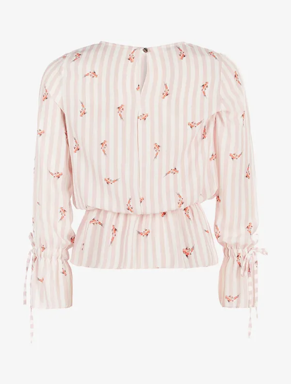 Long Sleeve Striped Blouse