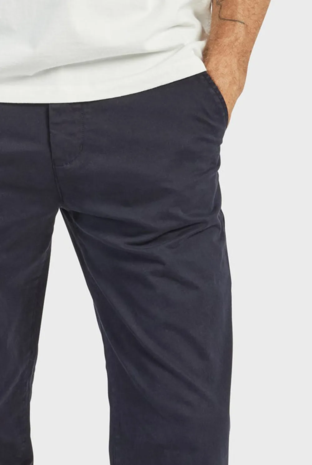 Tailored Fit Textured Cotton Casual Trousers