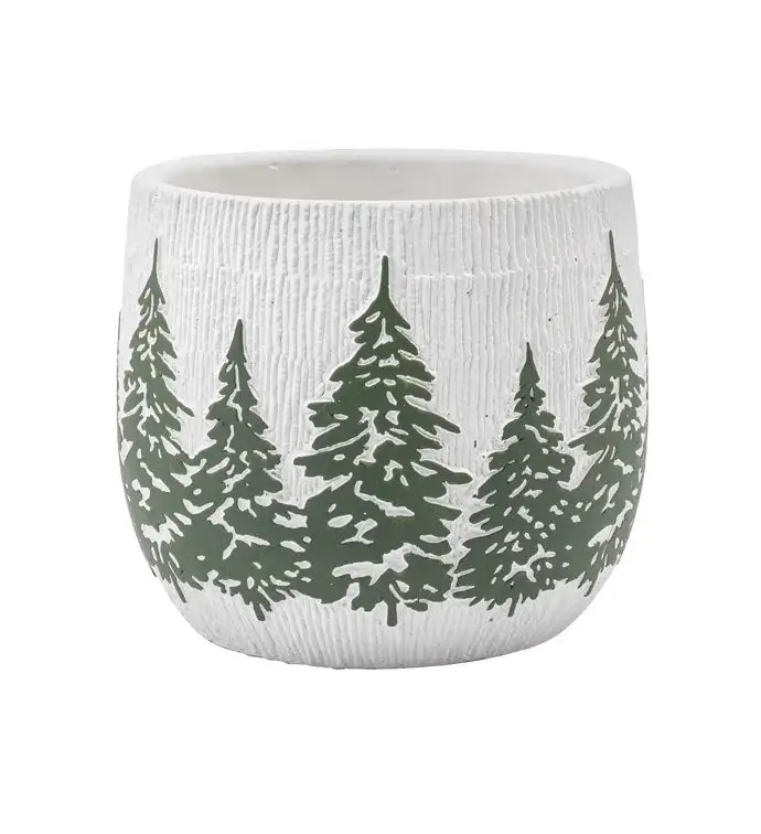 Pine Forest Ceramic Planter