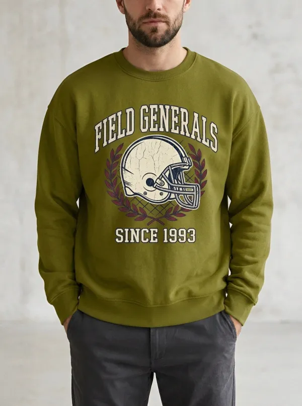 Men's Football Lover Field Generals Helmet Graphic Sweatshirt