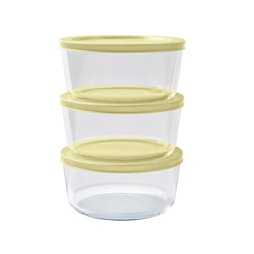 Meal Prep Round Glass Storage Set