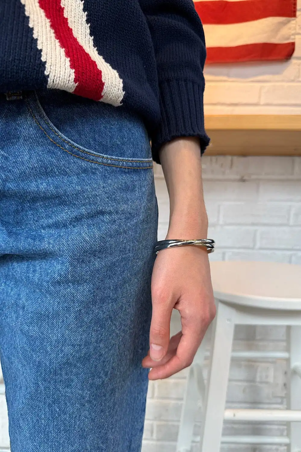 Interlaced Double Ring Bracelet