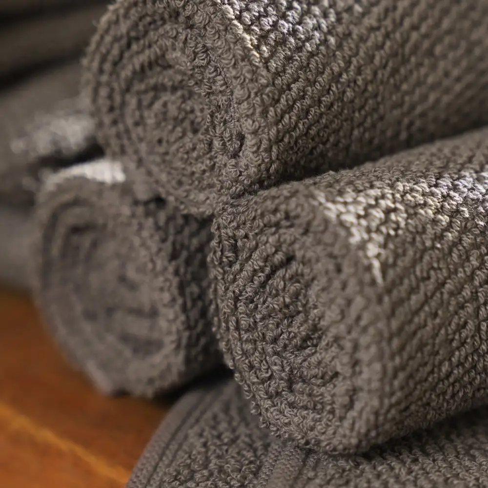Dark Gray Cotton Face Towel Set