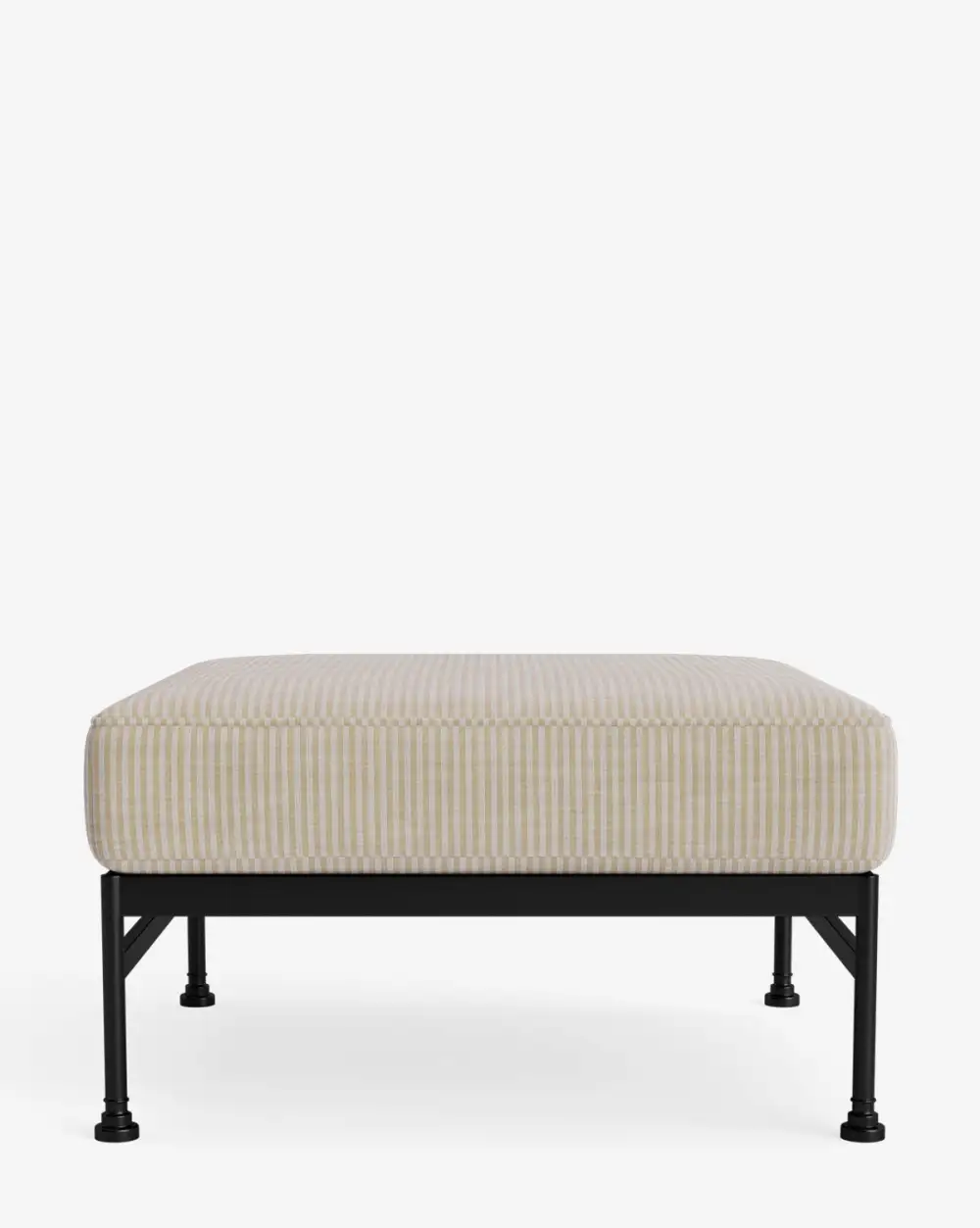 Curved Aluminum Ottoman