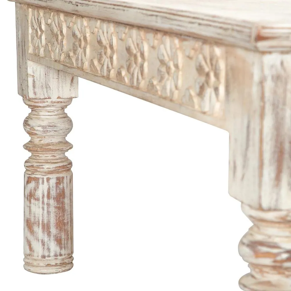 Whitewashed Teak Coffee Table