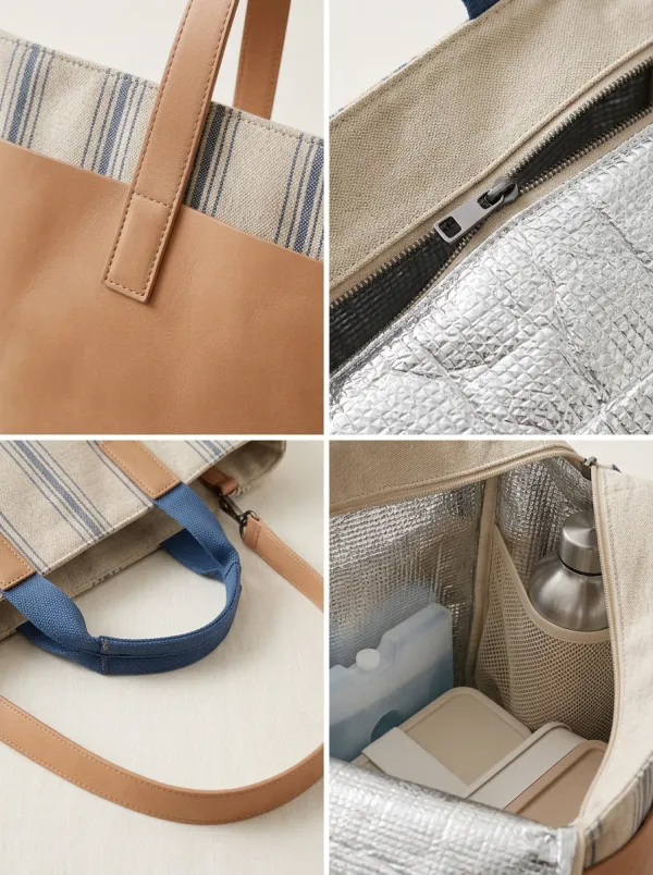 Unisex Thermal Insulation Food Storage Printed Tote Bag