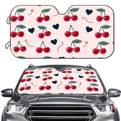 Cherry Print Car Sunshade