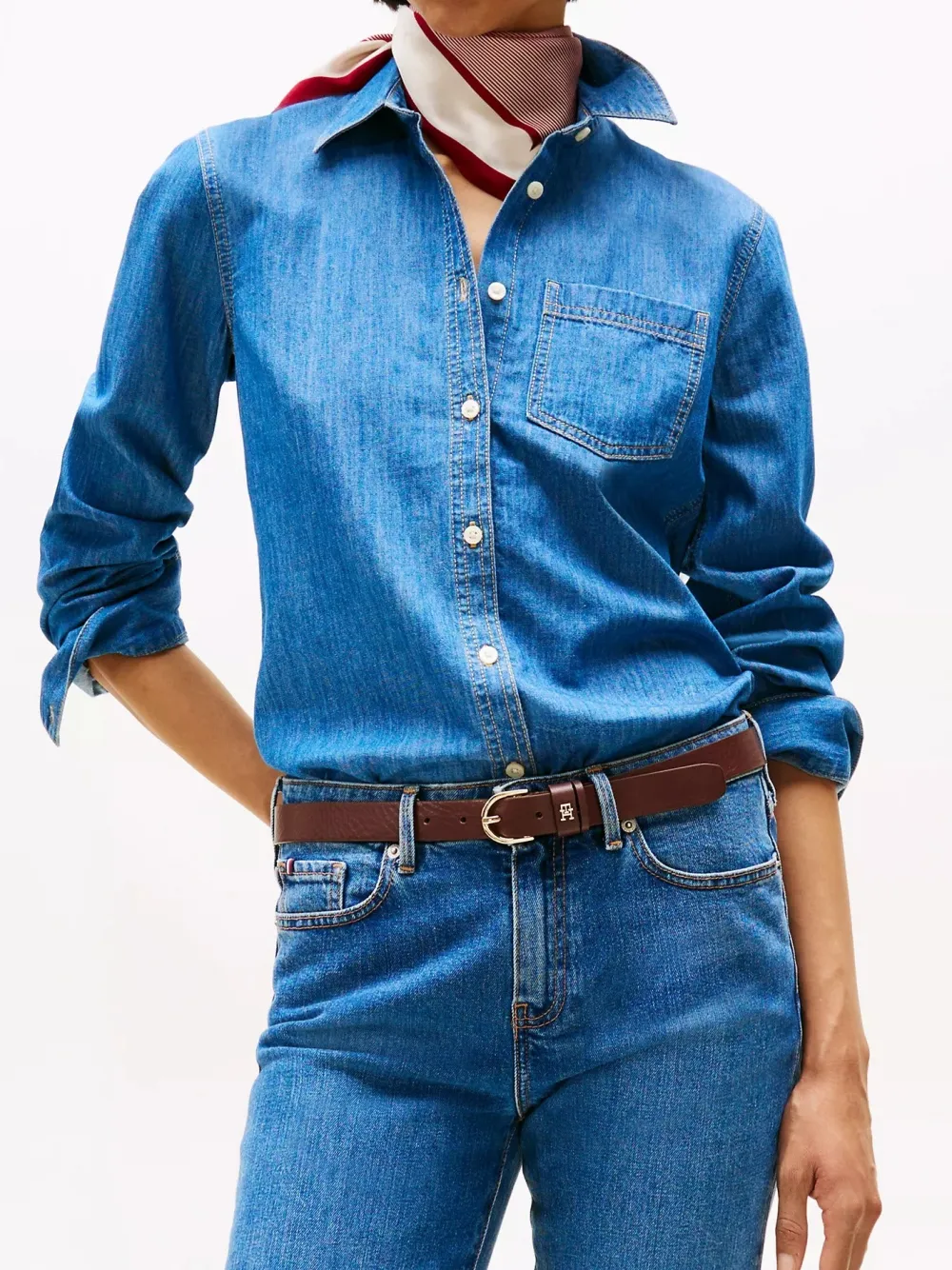 Blue Long Sleeve Denim Shirt
