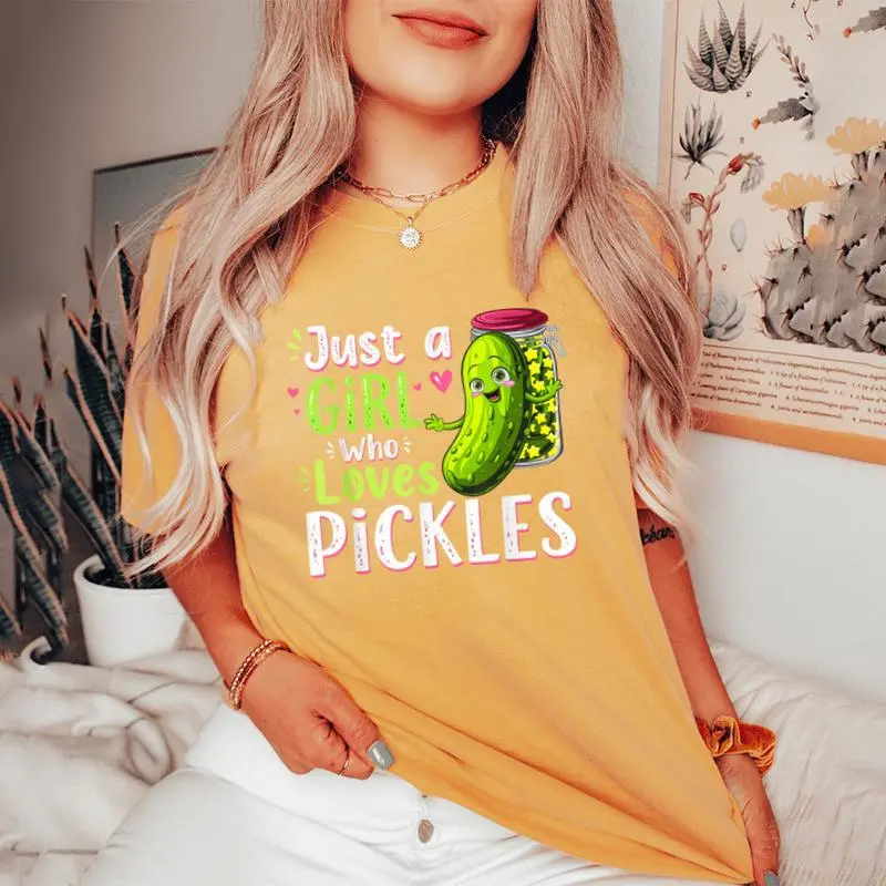 Just A Girl Who Loves Pickles Toddler Pickle Costume Women's Oversized Comfort T-Shirt